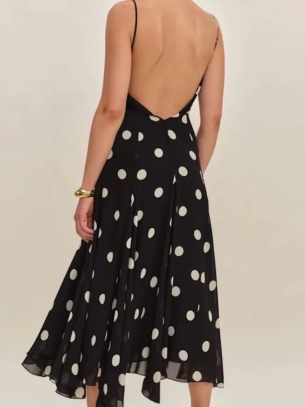 NEW Reformation Fredo Polka Dot Dress Classic - Picture 4 of 10